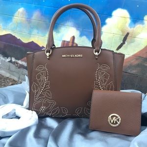 Michael Kors Sm/Ellis Satchel + Wallet Set Luggage